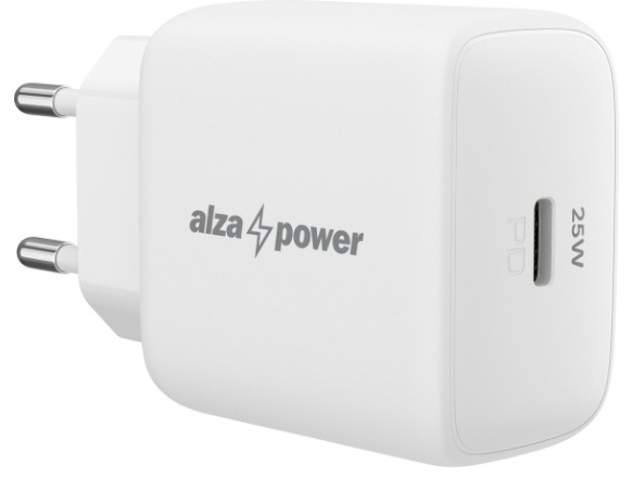 Nabíjačka do siete AlzaPower A125 Fast Charge 25 W biela