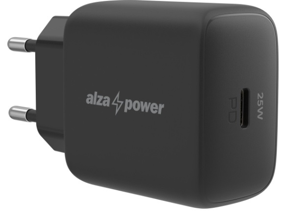 Nabíjačka do siete AlzaPower A125 Fast Charge 25 W čierna