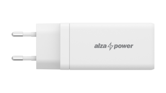 Nabíjačka do siete AlzaPower G165 GaN Fast Charge 65 W biela