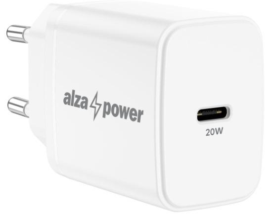 AlzaPower A110 Fast Charge 20W white mains charger