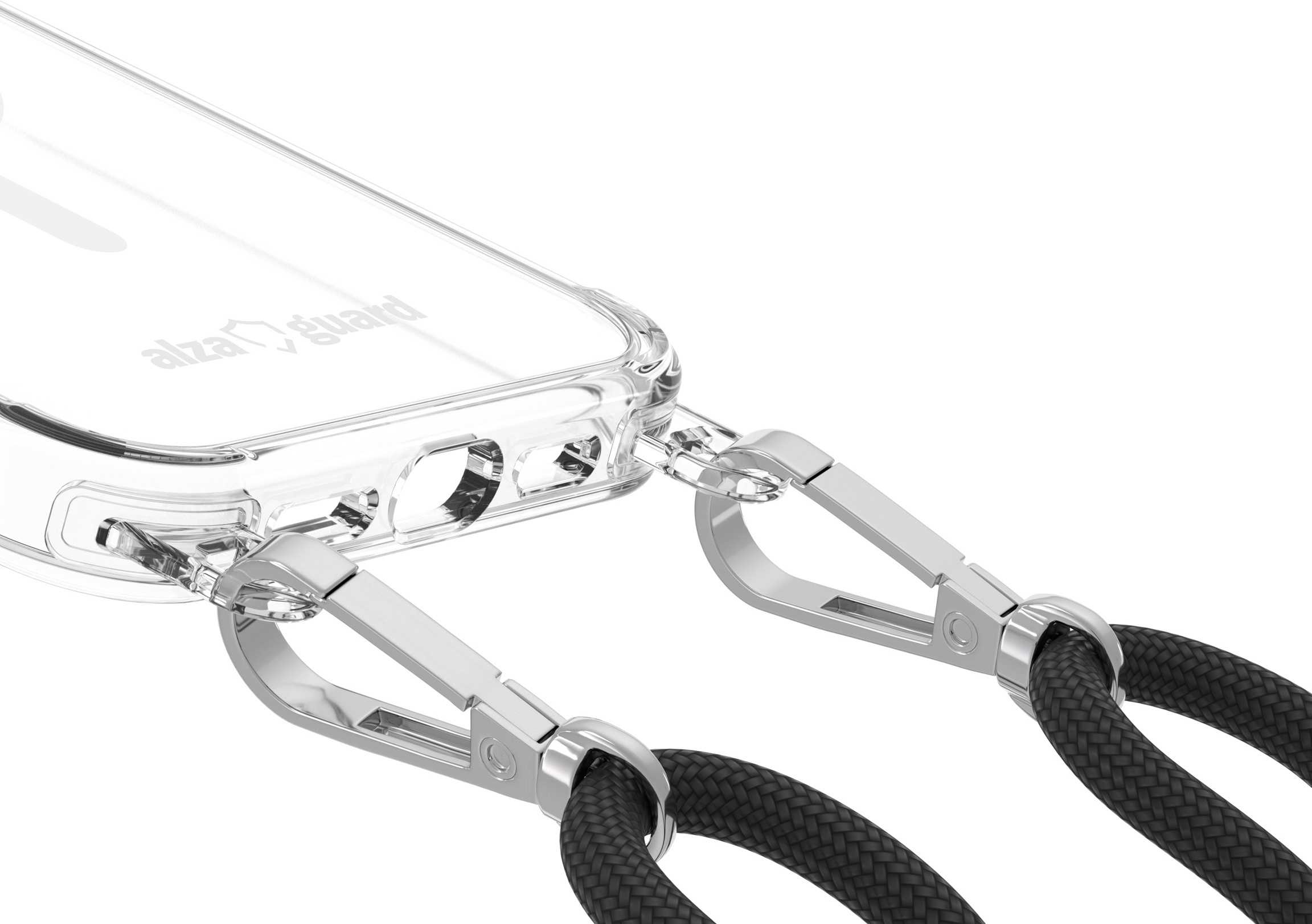 AlzaGuard Luxe Detach Lanyard Case Kompatibel mit MagSafe für iPhone 17 Pro schwarz