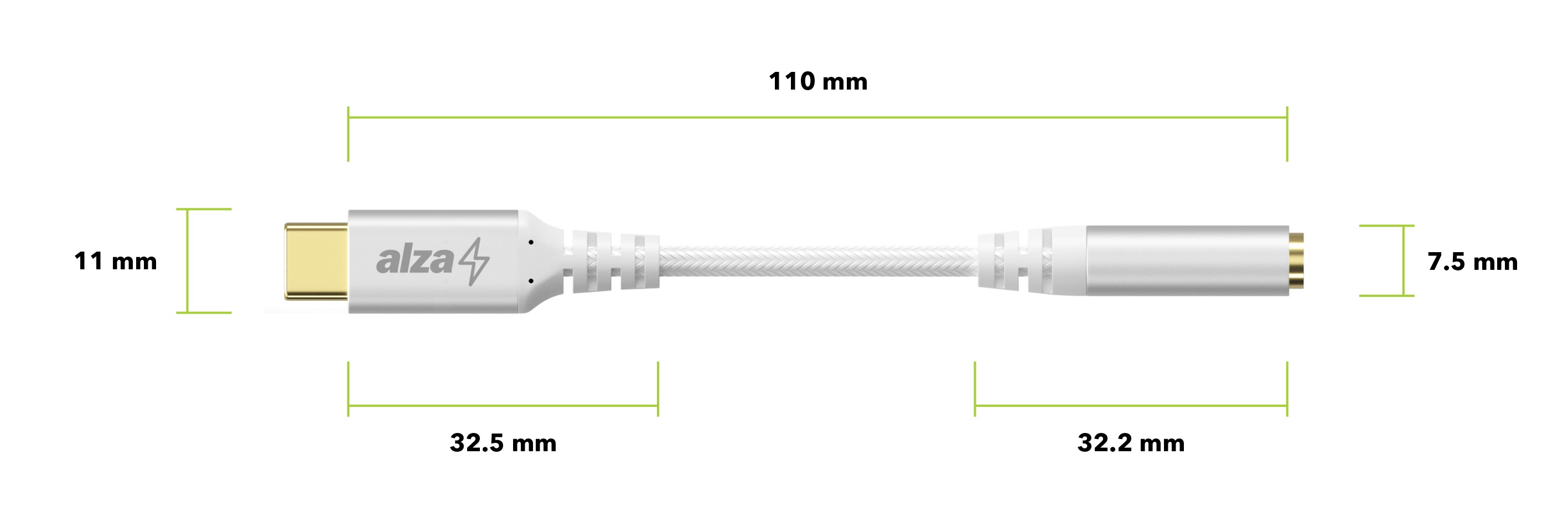 Adaptér AlzaPower USB-C (M) na 3.5mm Jack (F) Adaptér AlzaPower USB-C (M) na 3.5mm Jack (F)