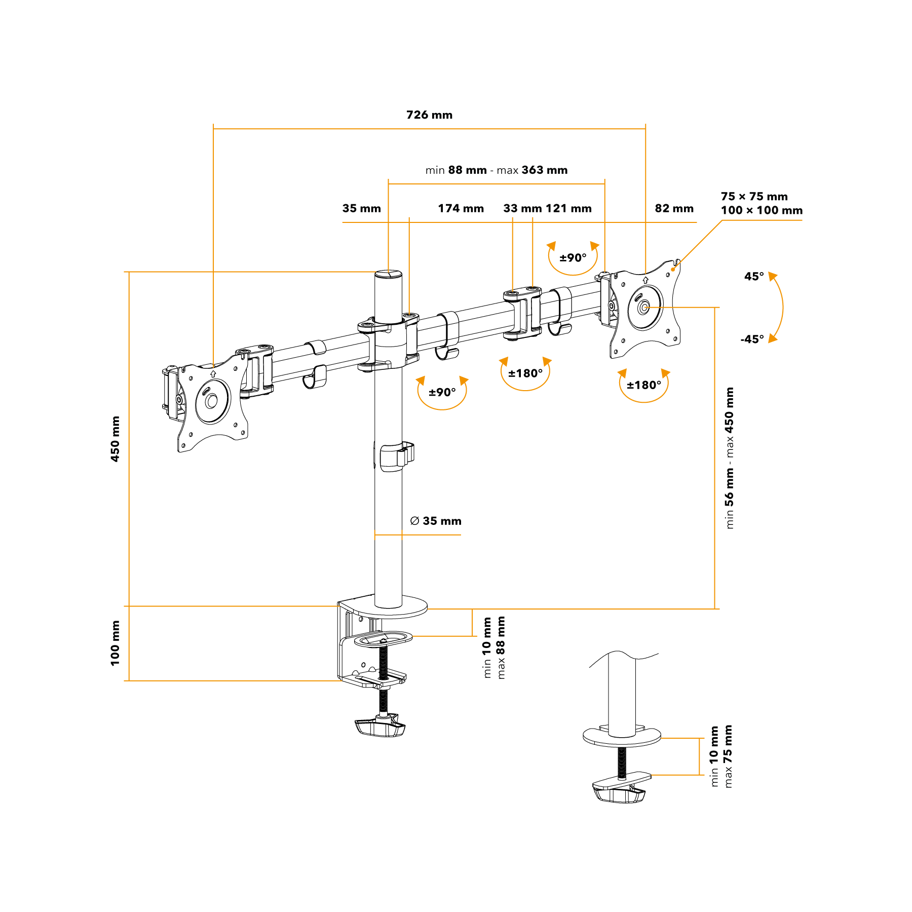 AlzaErgo Arm D35B