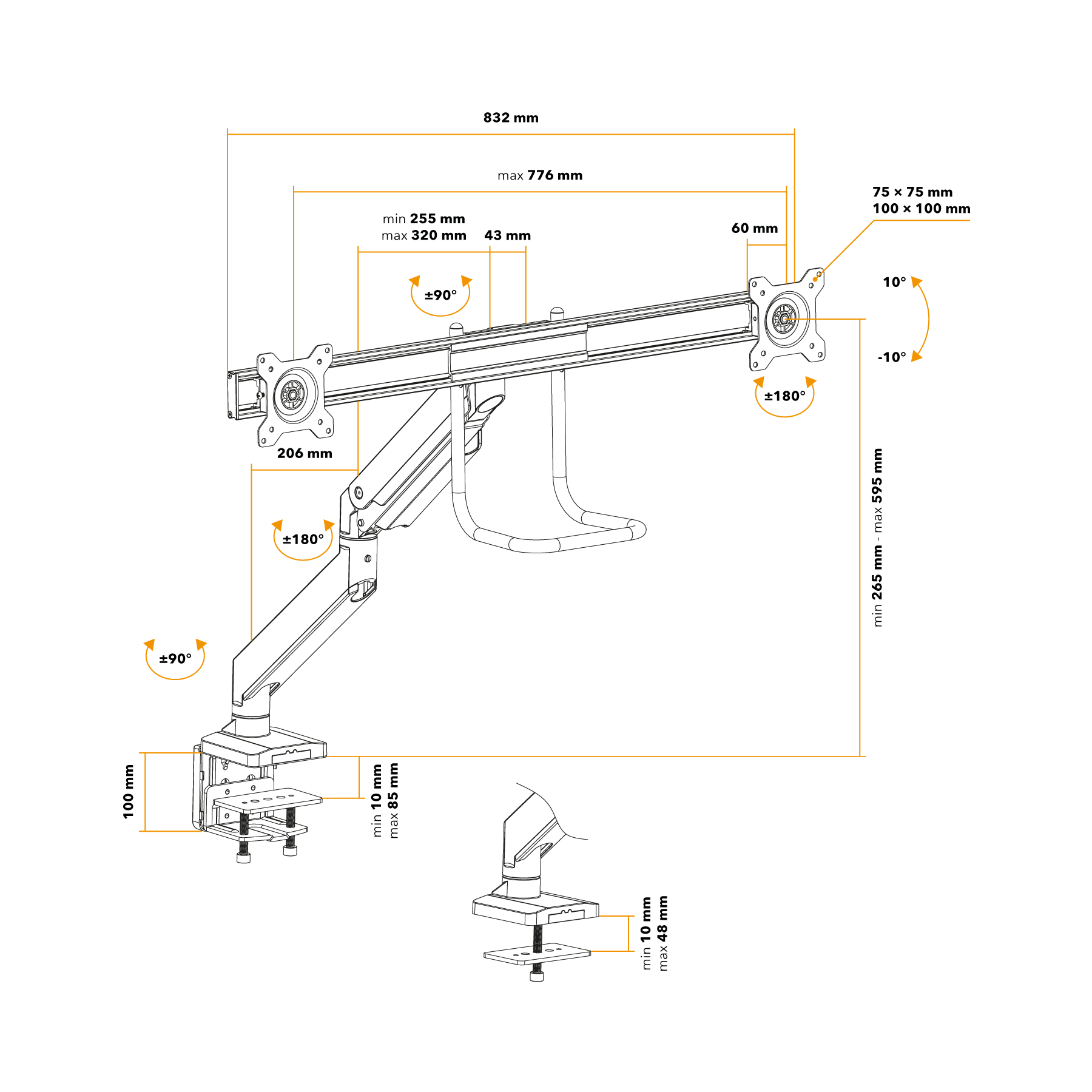 AlzaErgo Arm D45B