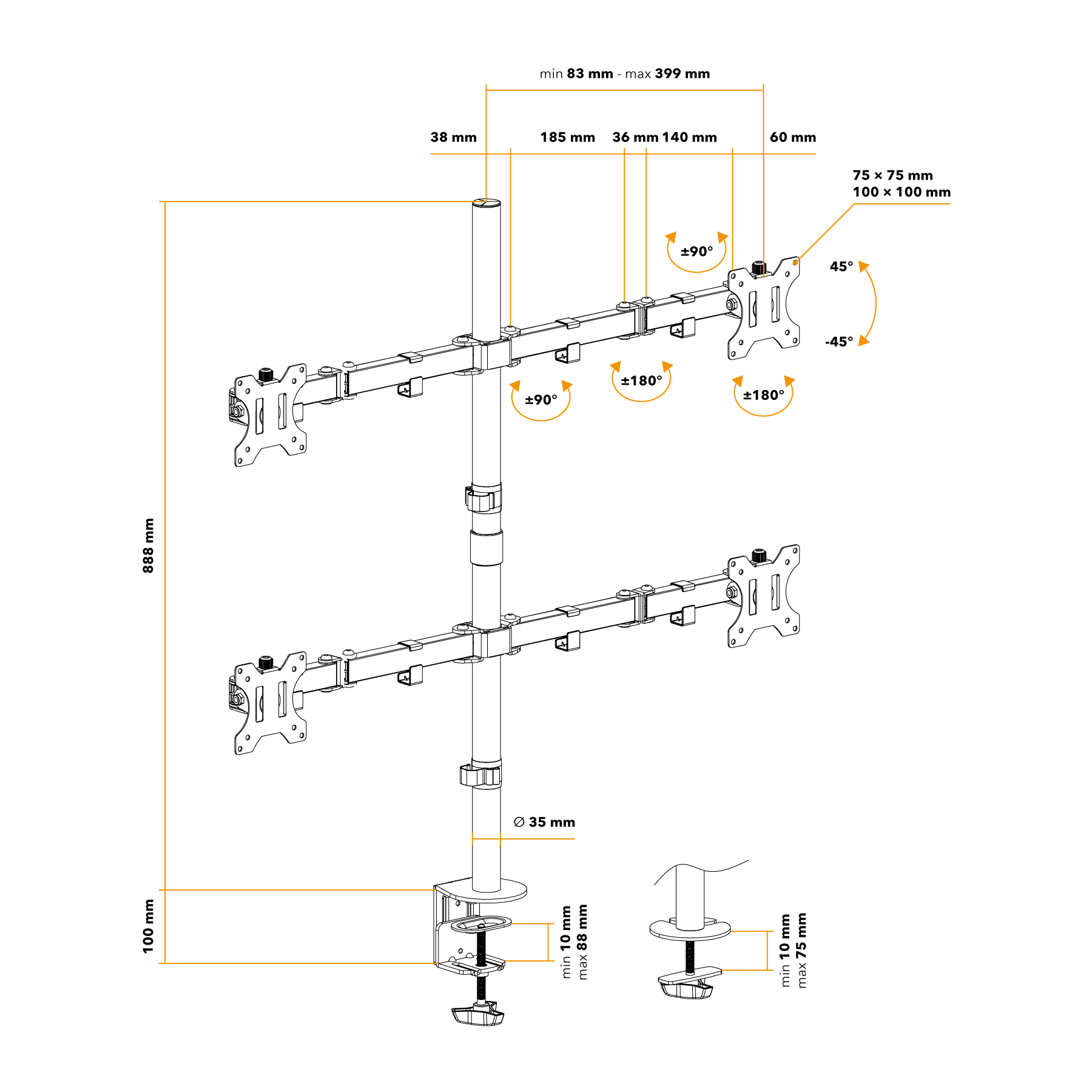 AlzaErgo Arm Q10B