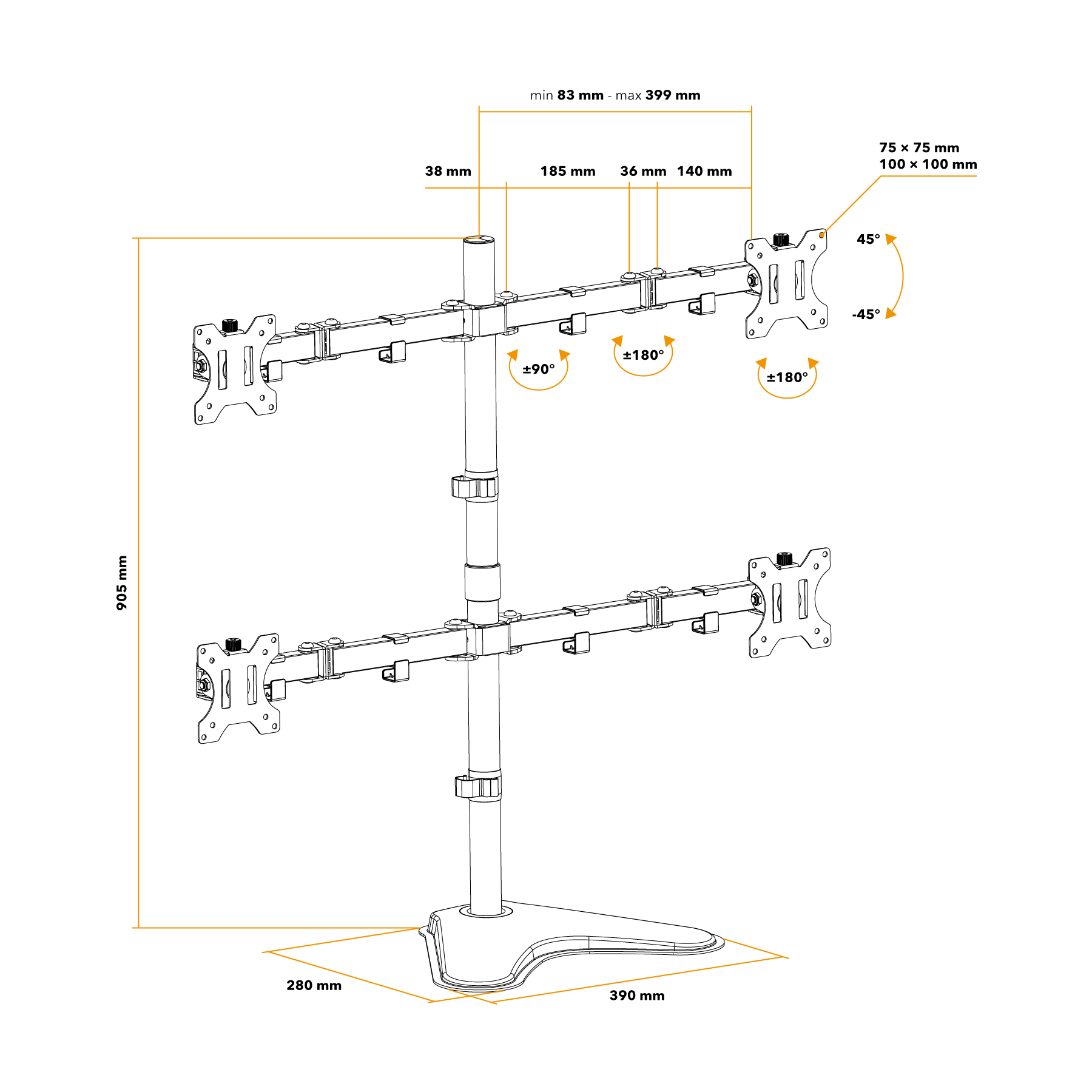AlzaErgo Arm Q15B AlzaErgo Arm Q15B