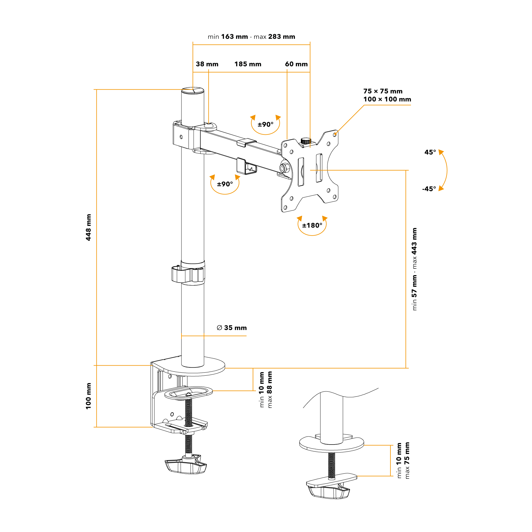 AlzaErgo Arm S10B