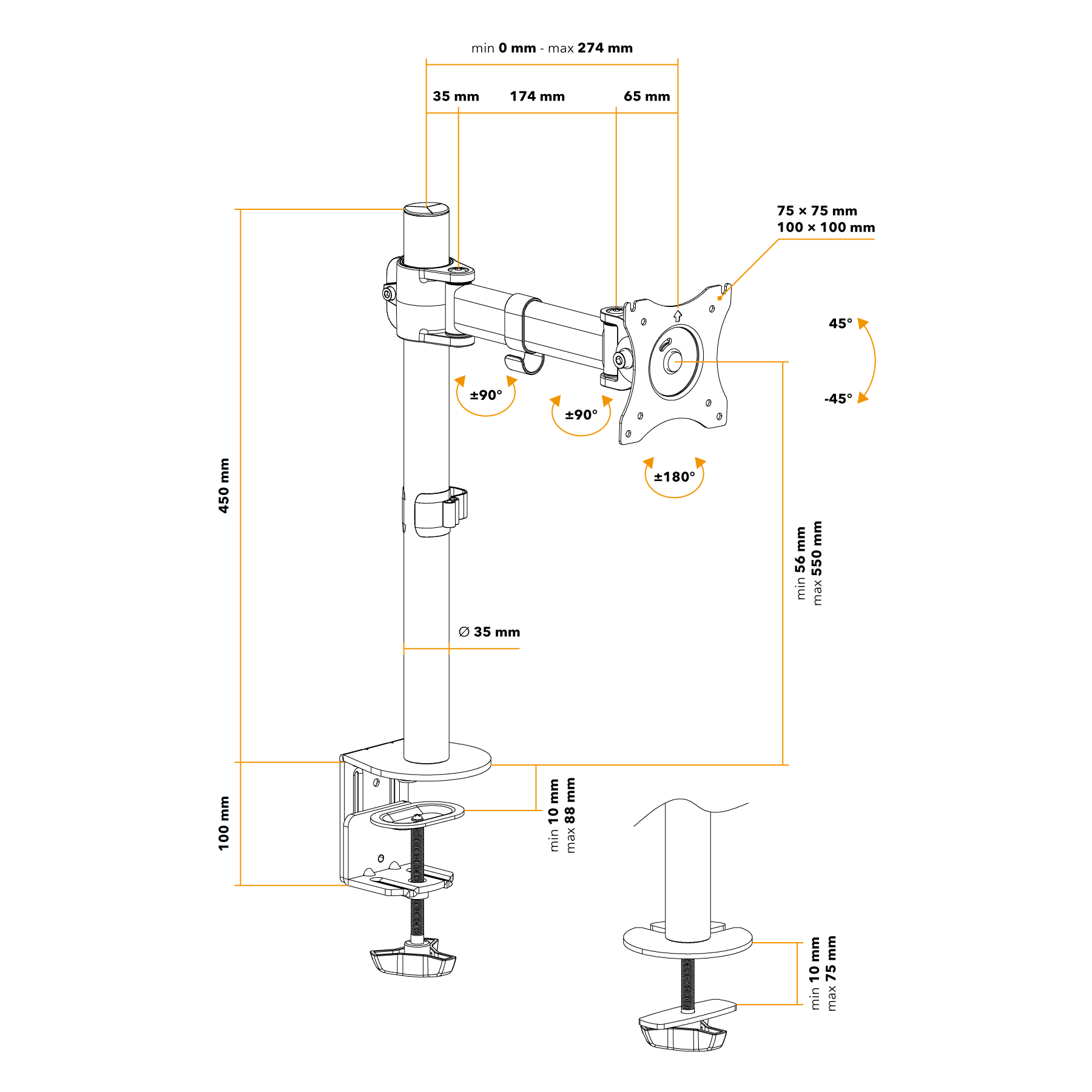 AlzaErgo Arm S30B