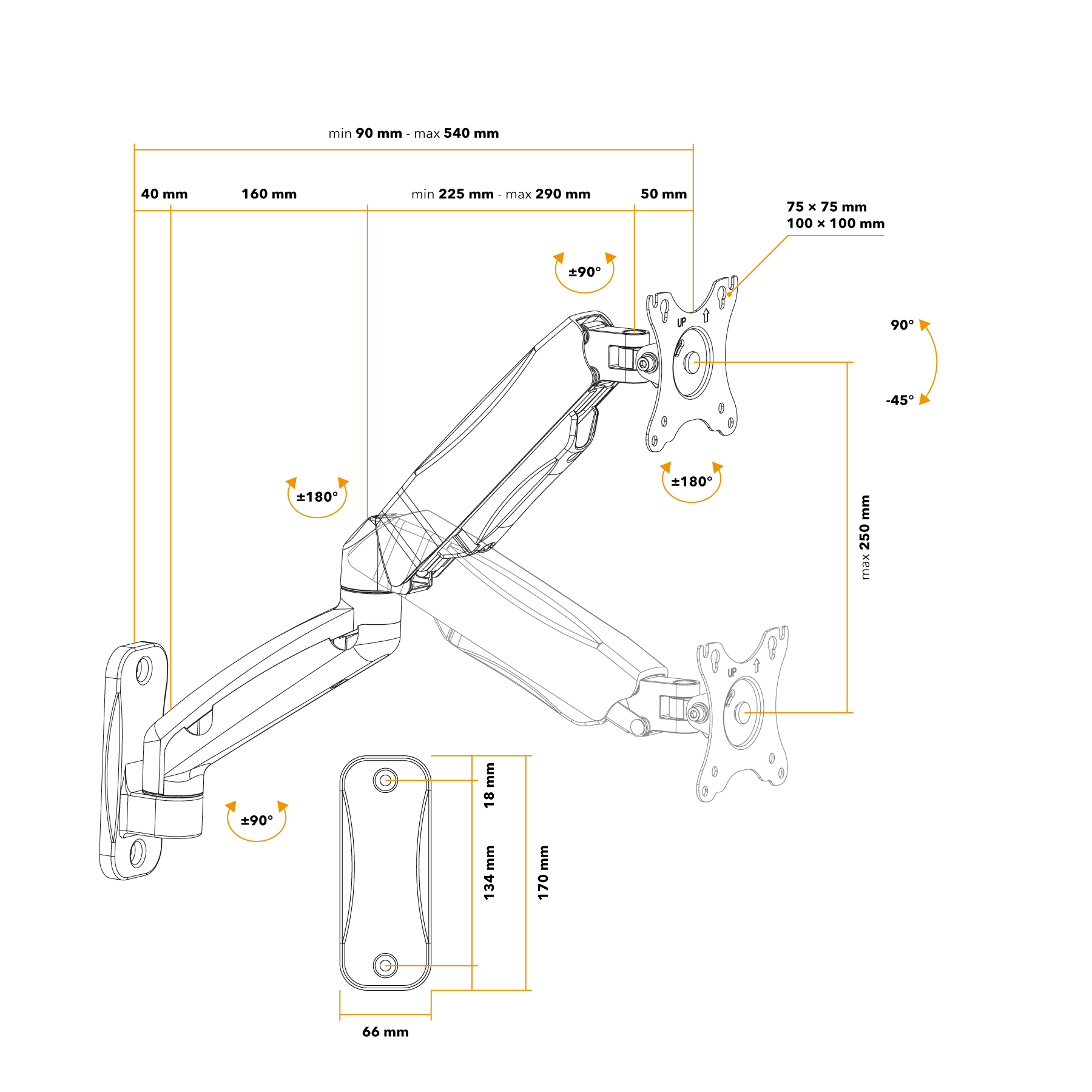 AlzaErgo Arm S40B Wall