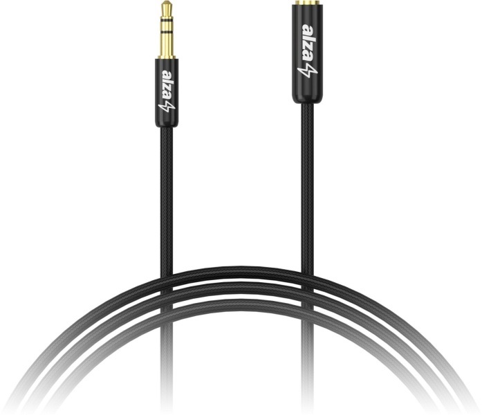 AlzaPower AluCore Audio 3.5mm Jack (M) to 3.5mm Jack (F)