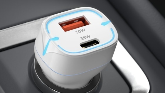 Nabíjačka do auta na mobil AlzaPower Car Charger P200 USB-A + USB-C Power Delivery 35 W