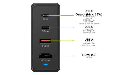 AlzaPower H100 Docking Station + PD Charge 74W schwarz AlzaPower H100 Docking Station + PD Charge 74W schwarz
