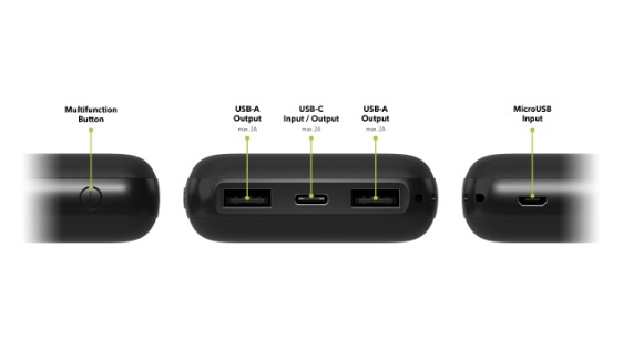 Powerbanka AlzaPower Onyx 10000mAh USB-C černá