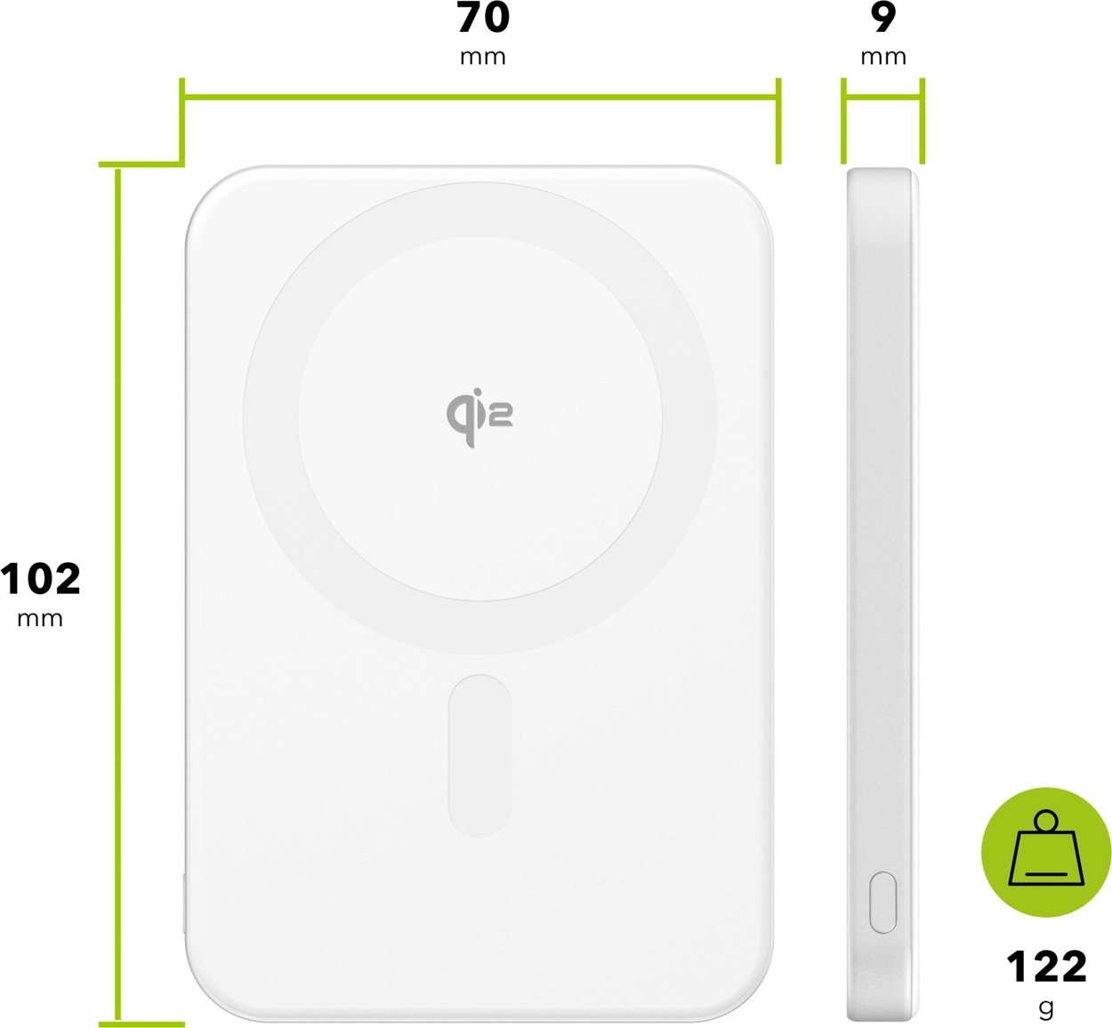 AlzaPower Qi2 Ultra Slim 5000mAh Power Delivery (20W)
