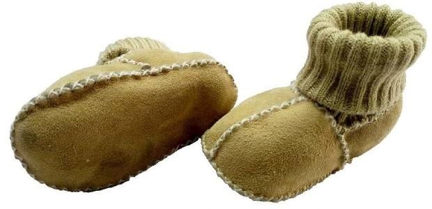 První botičky pro dítě ovčí kůže