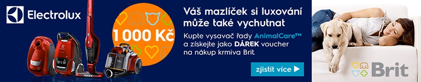 Voucher na nákup krmiva Brit při koupi vysavače Electrolux