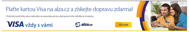 Platba kartou Visa, doprava zdarma, alza.cz