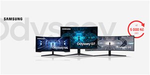 Vybrané herné monitory Samsung Odyssey s cashbackom až 190 EUR