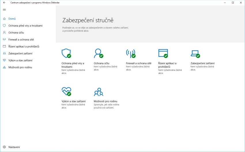 Čistenie notebooku – Windows Defender 