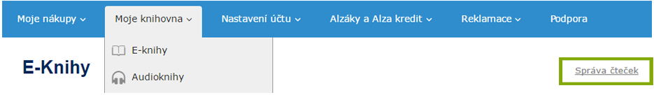 Správa čteček