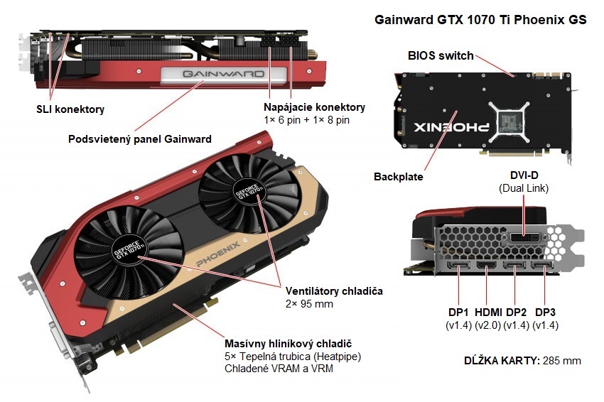 Gainward GTX 1070 Ti Phoenix GS popis