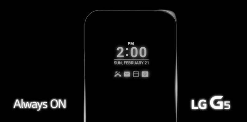 Always ON - funkcia mobilného telefónu LG G5