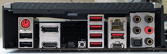 Zadní panel, MSI X470 Gaming Pro Carbon