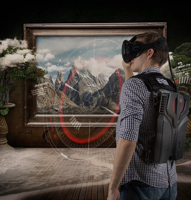 MSI VR One; herní PC v batohu; virtuální realita bez kabelů