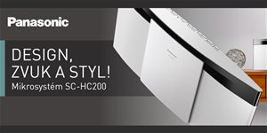 Mikrosystém Panasonic SC-HC200 ponúka fúziu moderného dizajnu a kvalitného zvuku