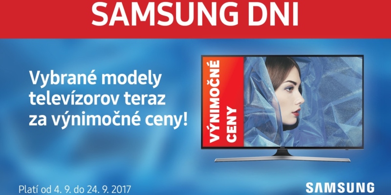 Samsung Days 2017: televízory zľavnené o niekoľko tisíc eur
