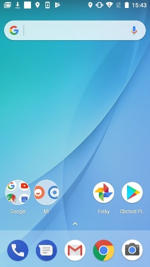 Xiaomi Mi A1, screenshot, domovská obrazovka