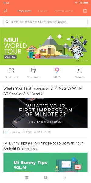 Xiaomi Mi Mix 2, screenshot, Mi Fórum