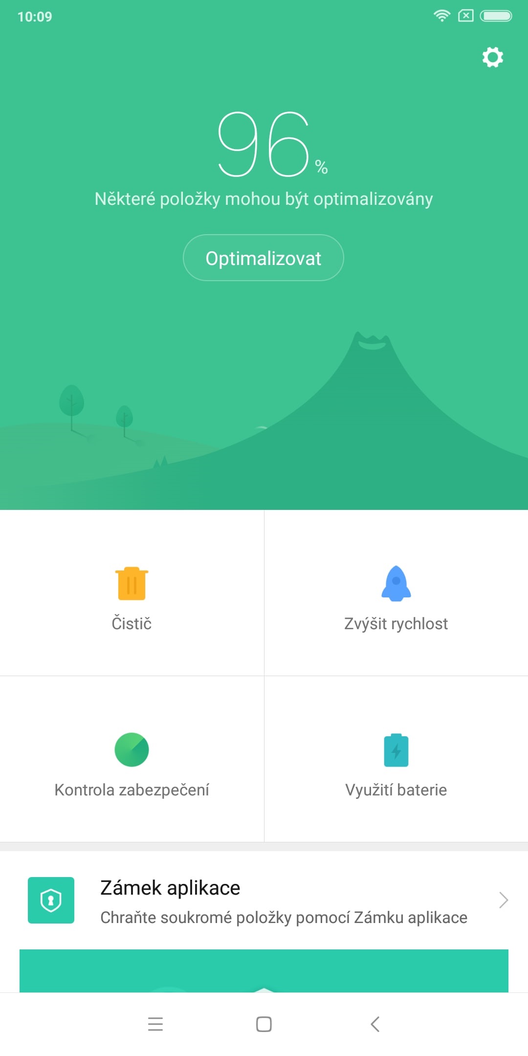 Xiaomi Mi Mix 2, screenshot, Optimalizace