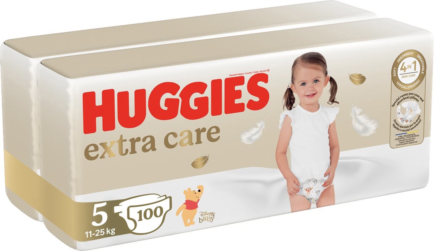 Huggies Extra Care Disposable Diapers Size 5 (100 pcs)