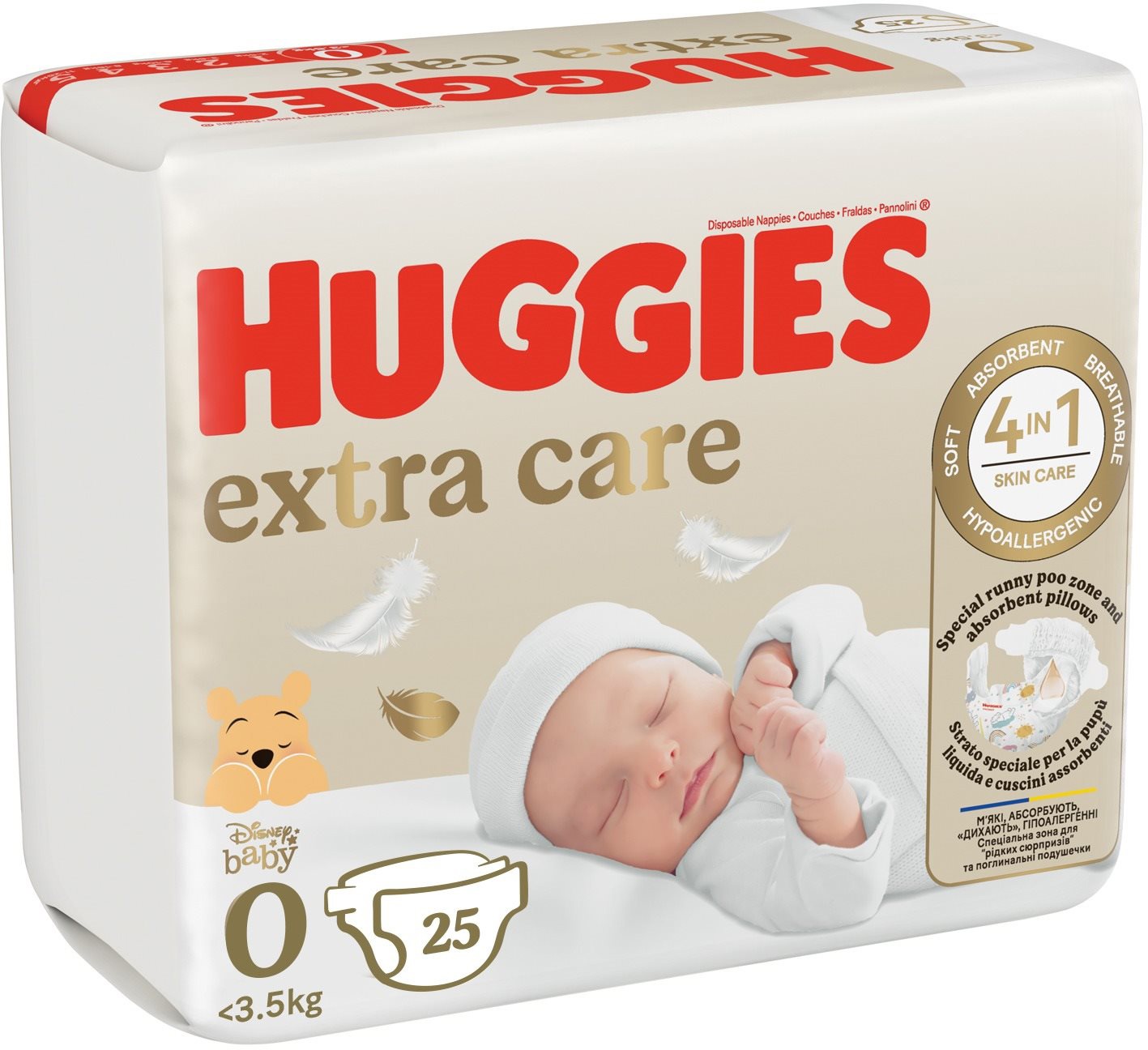 Huggies Extra Care Disposable Diapers Size. 0 (25 pcs) Huggies Extra Care Disposable Diapers Size. 0 (25 pcs)