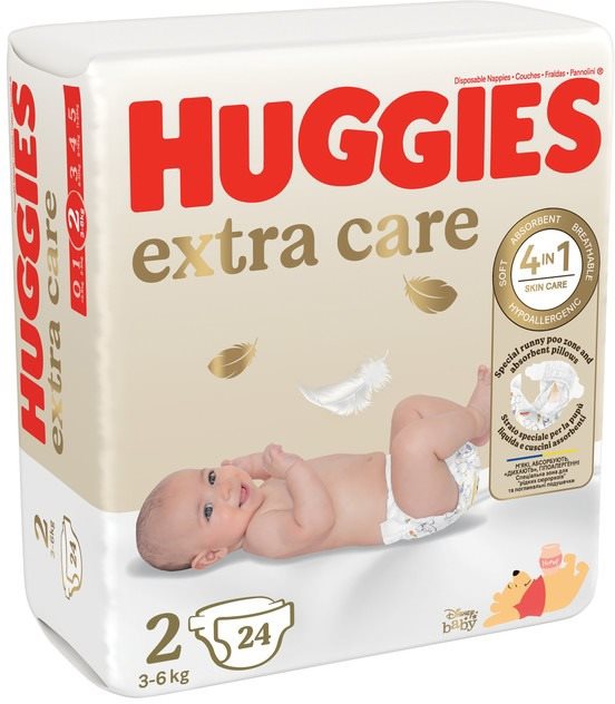 Huggies Extra Care Disposable Diapers Size 2 (24 pcs)