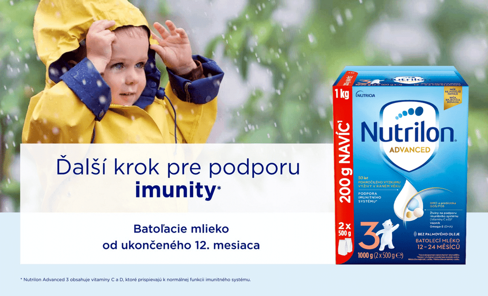 Dojčenské mlieko Nutrilon 3 Advanced batoľacie mlieko 6x 1 kg