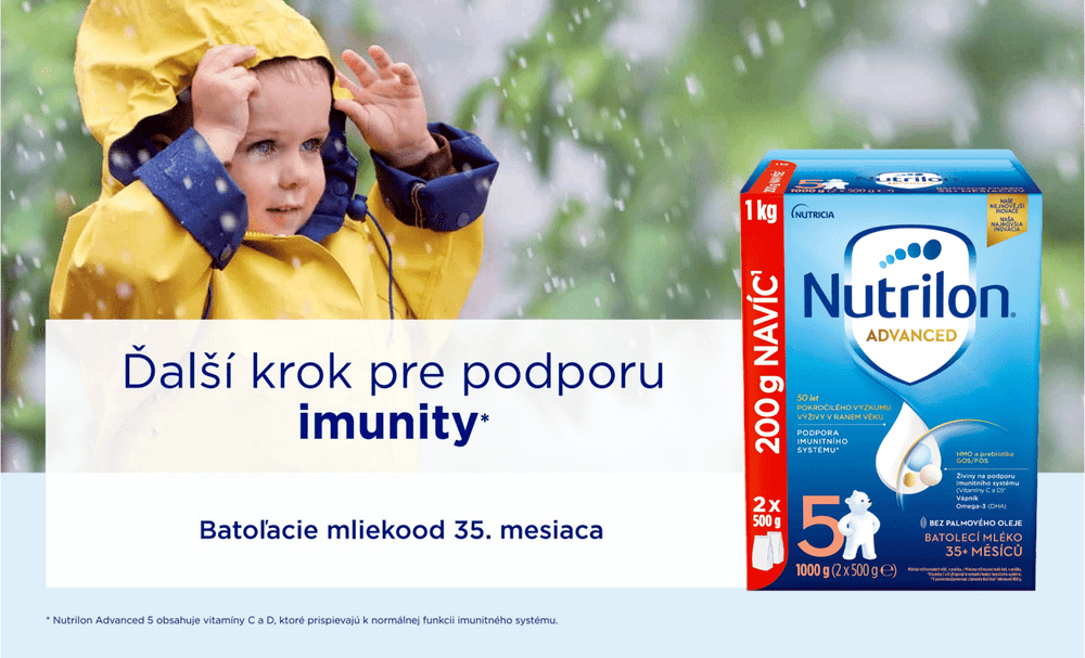 Dojčenské mlieko Nutrilon 5 Advanced batoľacie mlieko 6x 1 kg