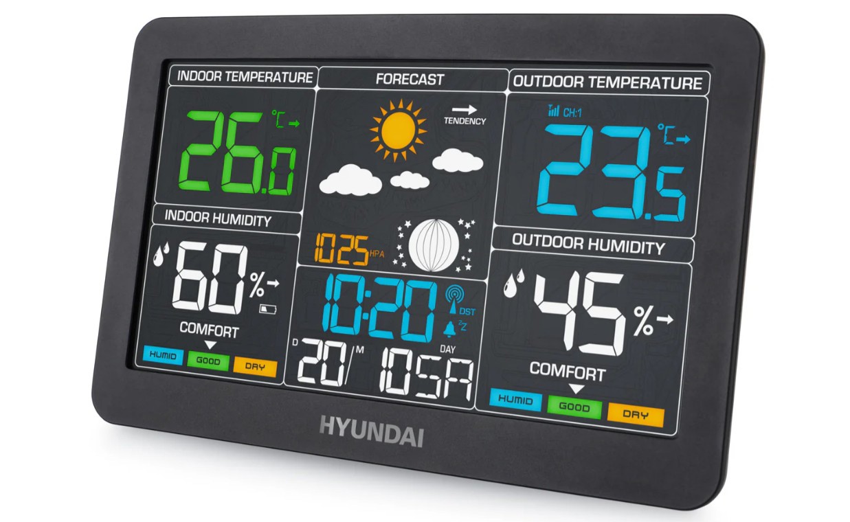 Weather station Hyundai WS 4480 black Weather station Hyundai WS 4480 black