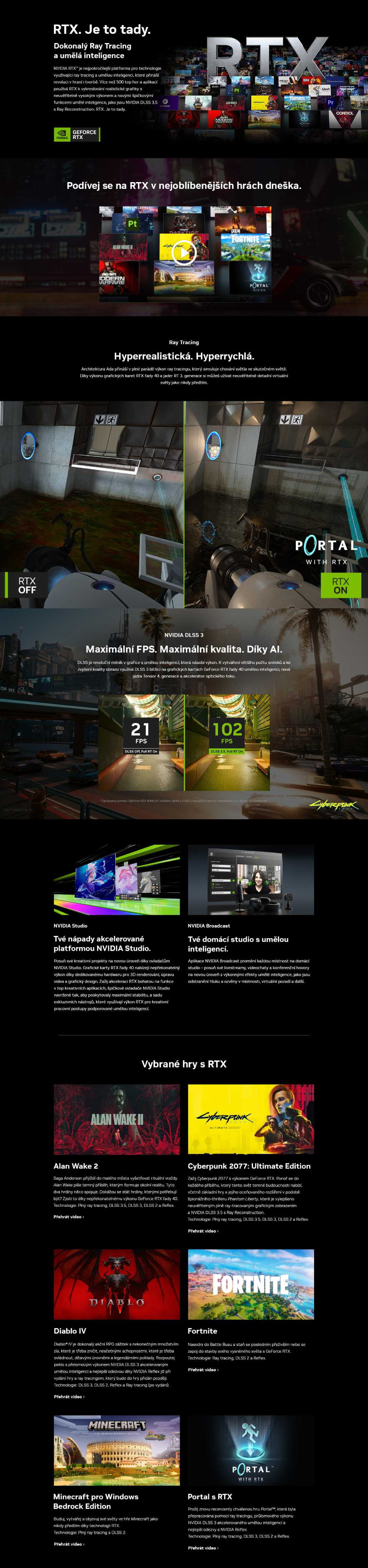 NVIDIA RTX ray tracing a umělá inteligence