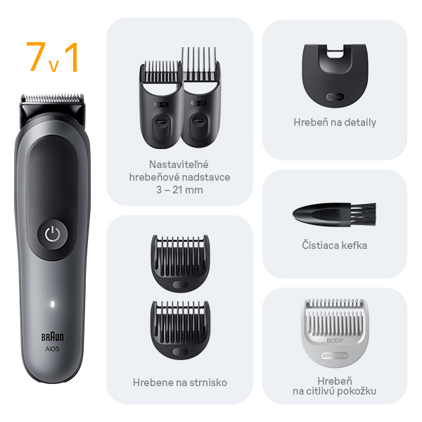Zastrihávač Braun Series 5 AIO5520 7v1
