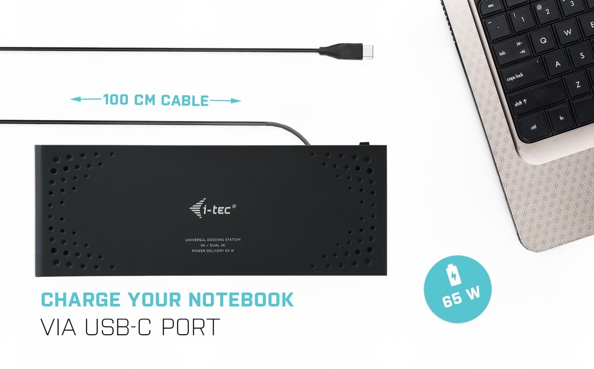i-tec USB 3.0/USB-C/Thunderbolt 3 Dual Display Docking Station