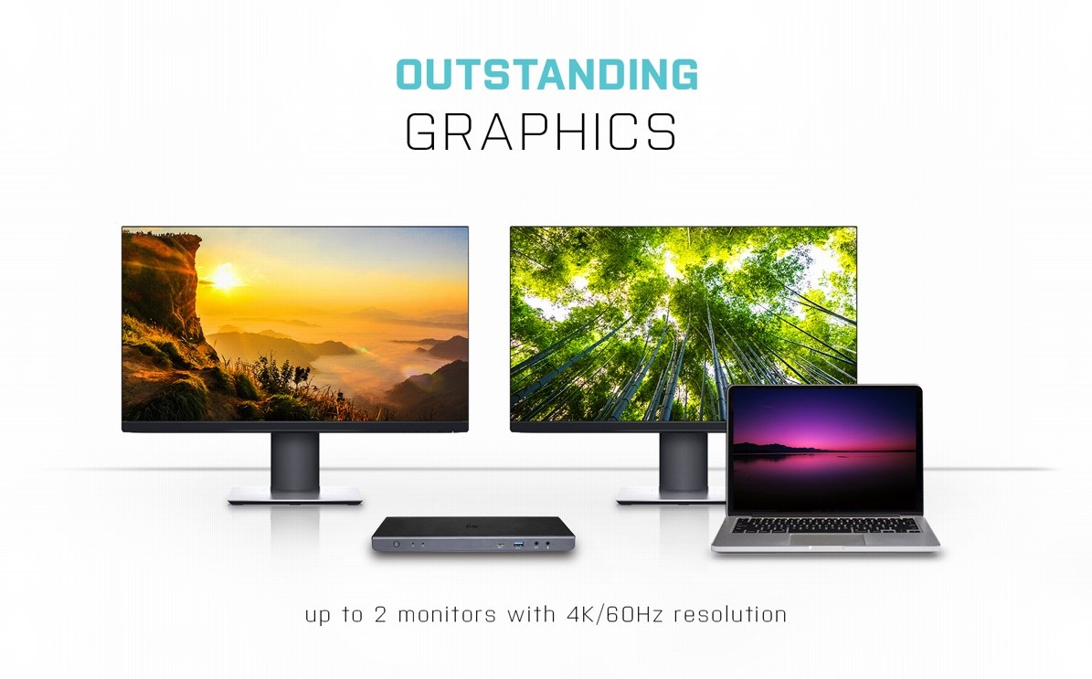 i-tec USB 3.0/USB-C/Thunderbolt 3 Dual Display Docking Station