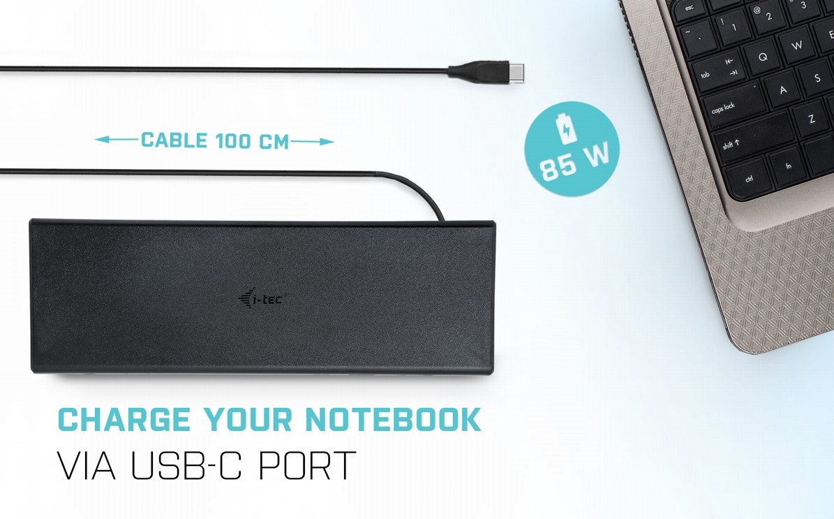 i-tec USB 3.0/USB-C/Thunderbolt 3 Dual Display Docking Station