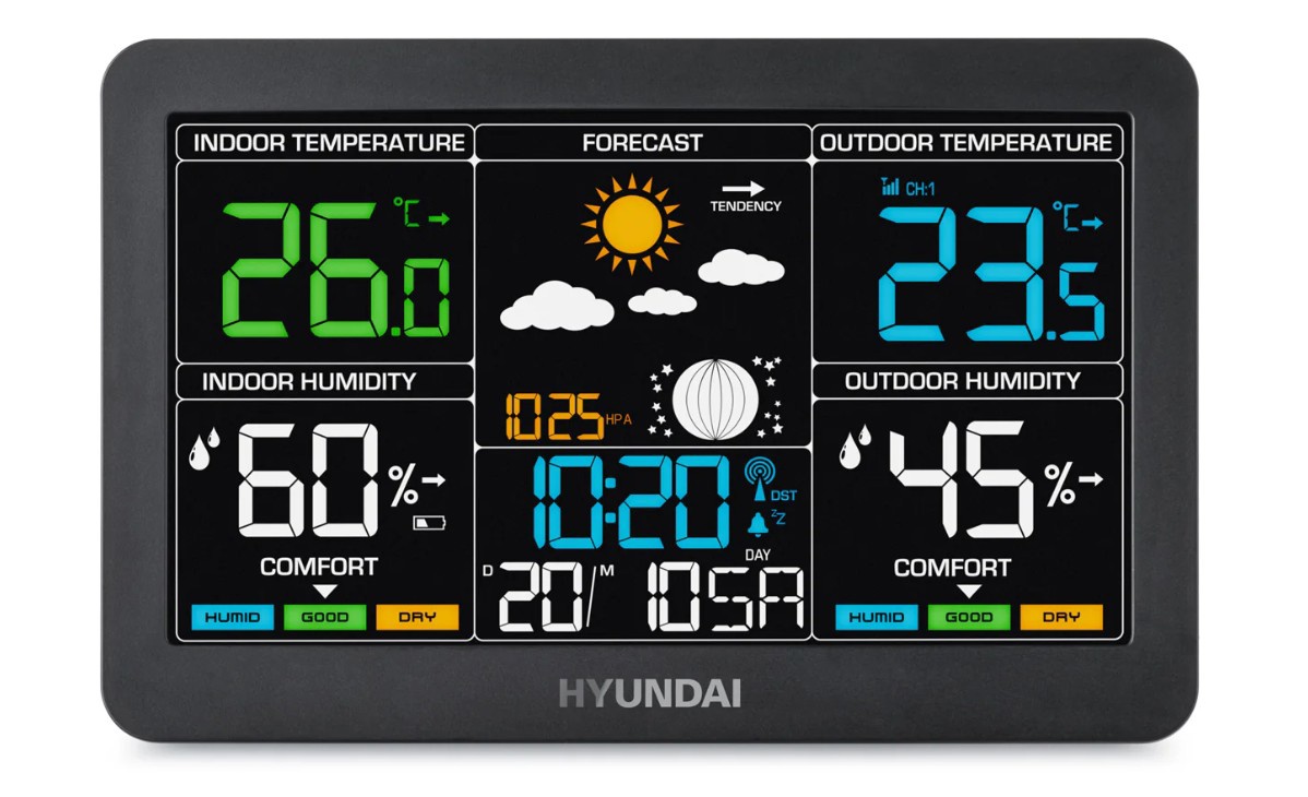 Weather station Hyundai WS 4480 black Weather station Hyundai WS 4480 black