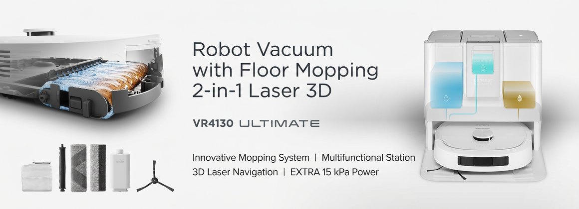 Concept VR4130 2-in-1 Aqua ULTIMATE Laser 3D Robot Vacuum Concept VR4130 2-in-1 Aqua ULTIMATE Laser 3D Robot Vacuum