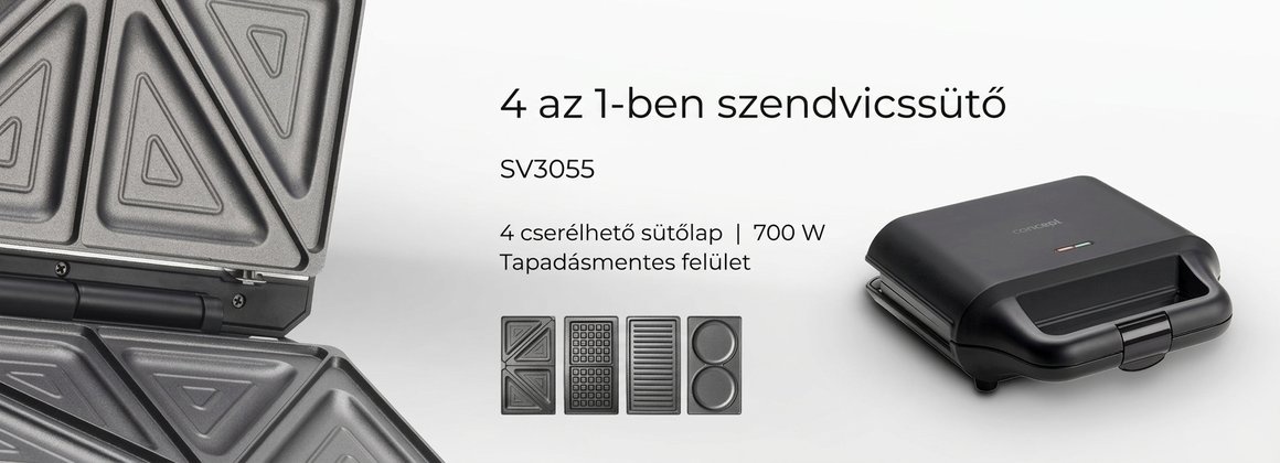 CONCEPT SV3055 4 az 1-ben szendvicssütő