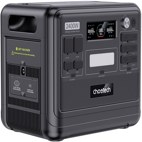 Choetech 2400W / 640.000mAh Bidirectional Charging Superspeed Power Station Choetech 2400W / 640.000mAh Bidirectional Charging Superspeed Power Station