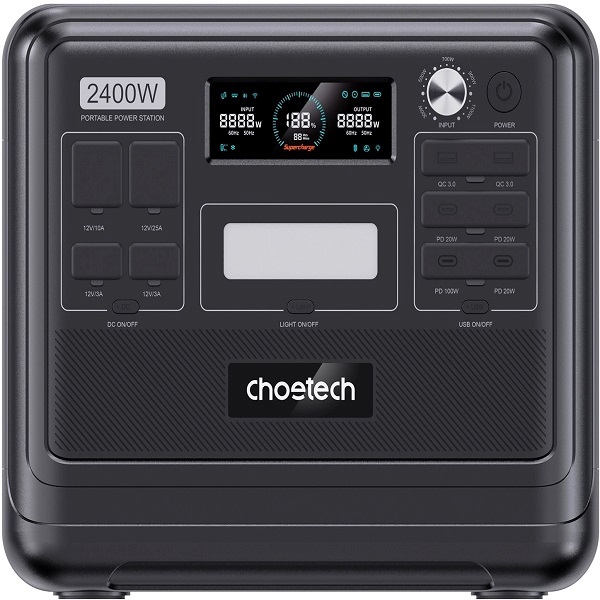 Choetech 2400W / 640.000mAh Bidirectional Charging Superspeed Power Station Choetech 2400W / 640.000mAh Bidirectional Charging Superspeed Power Station