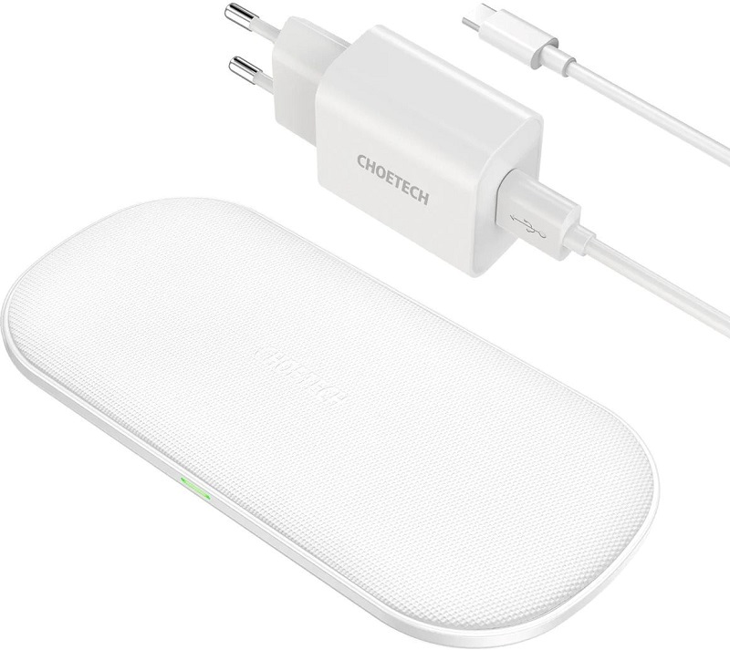 Bezdrátová nabíječka ChoeTech 5-Coils Dual Wireless Fast Charger Pad 